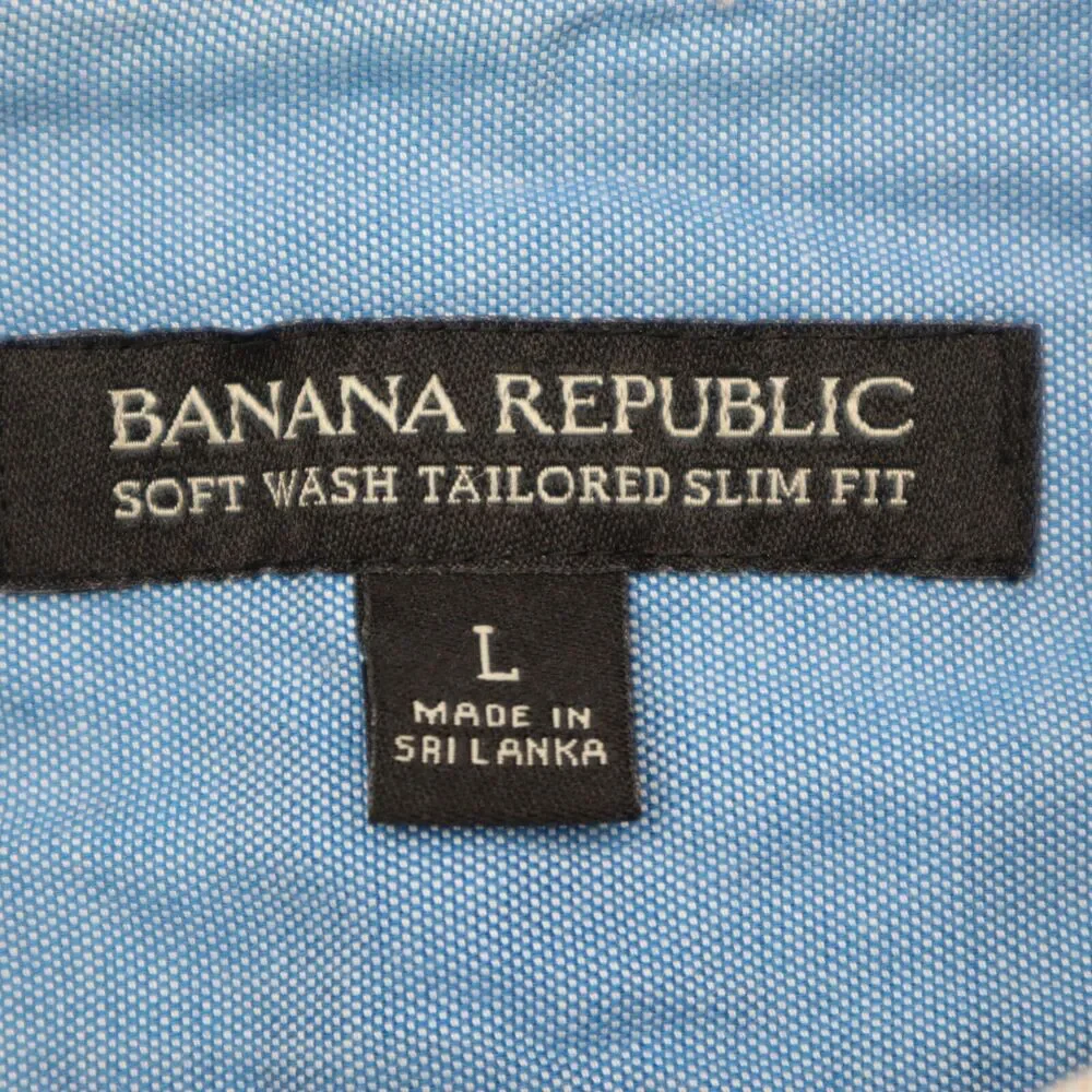 Banana Republic Shirt Mens Large Brown Plaid Button Up Flip Cuff Work Dress